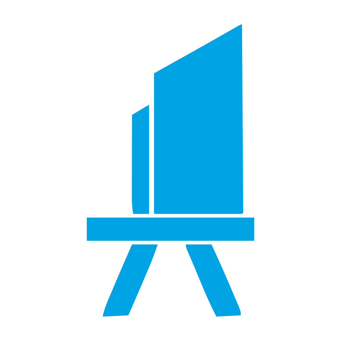 Artist Easel Stand Logo #00a3e4