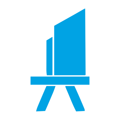 Artist Easel Stand Logo #00a3e4