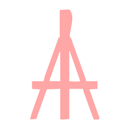 Easel Tripod Stand Logo #ffa6a6