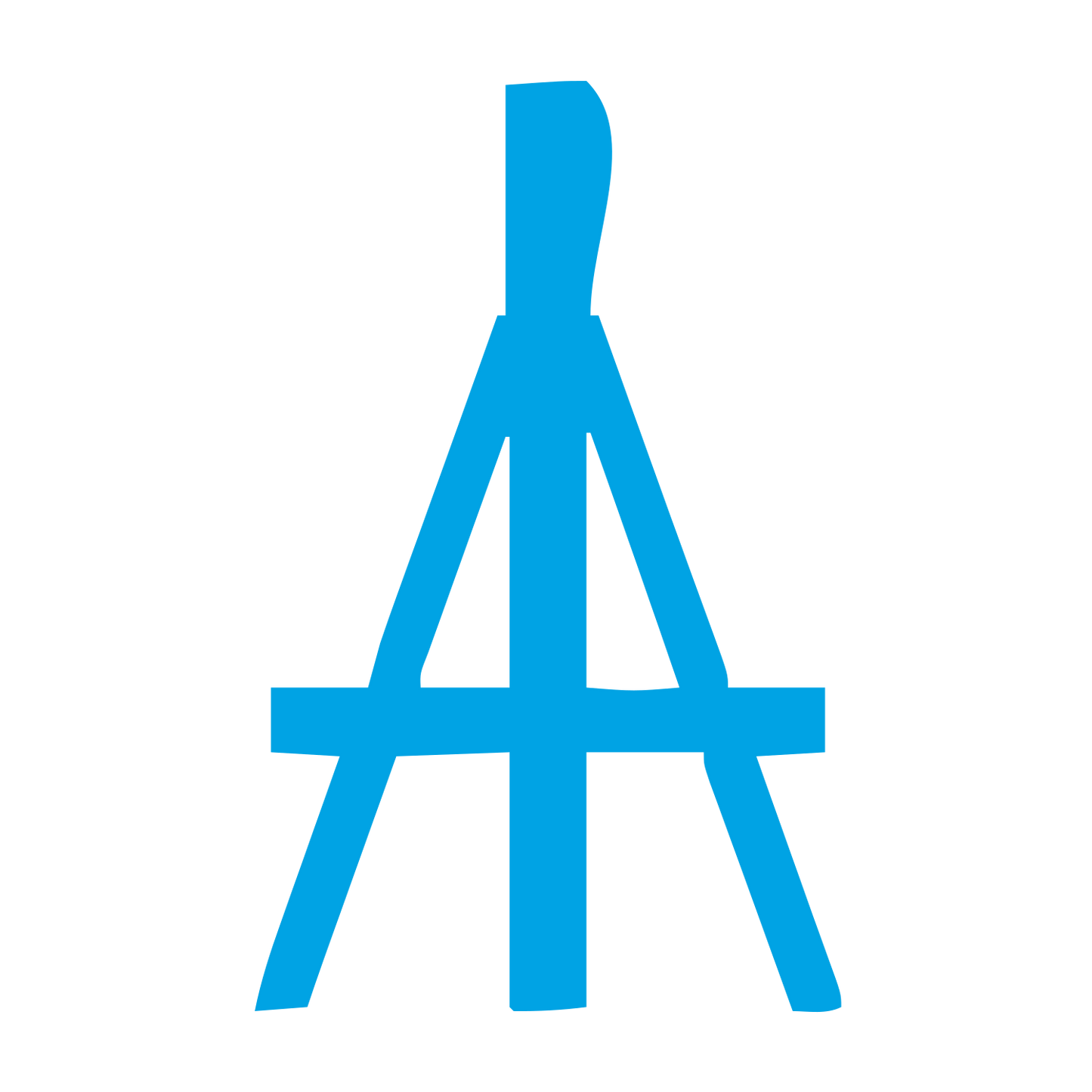 Easel Tripod Stand Logo #00a3e4