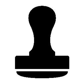Rubber Stamp Pictogram Logo