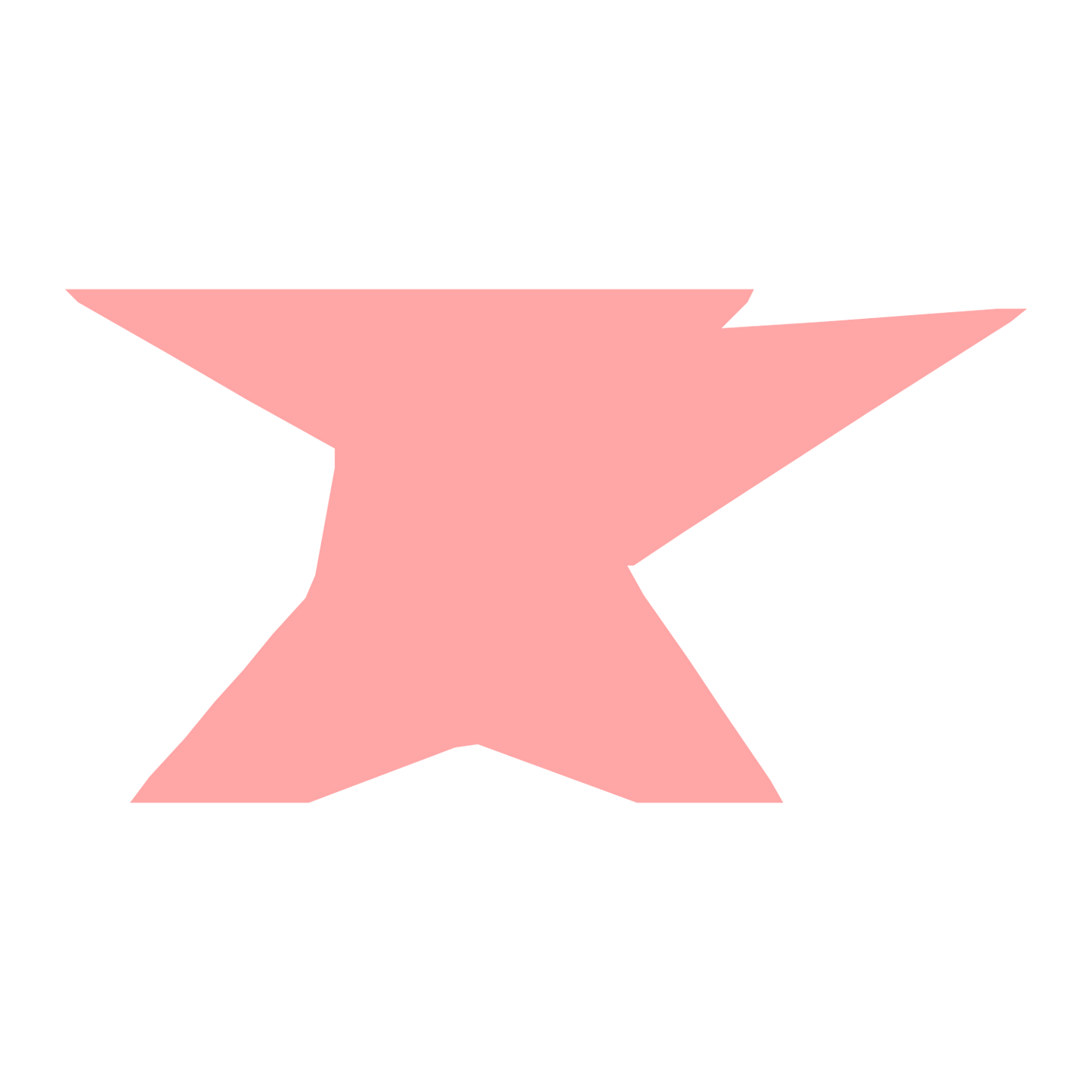 Anvil Silhouette Logo #ffa6a6