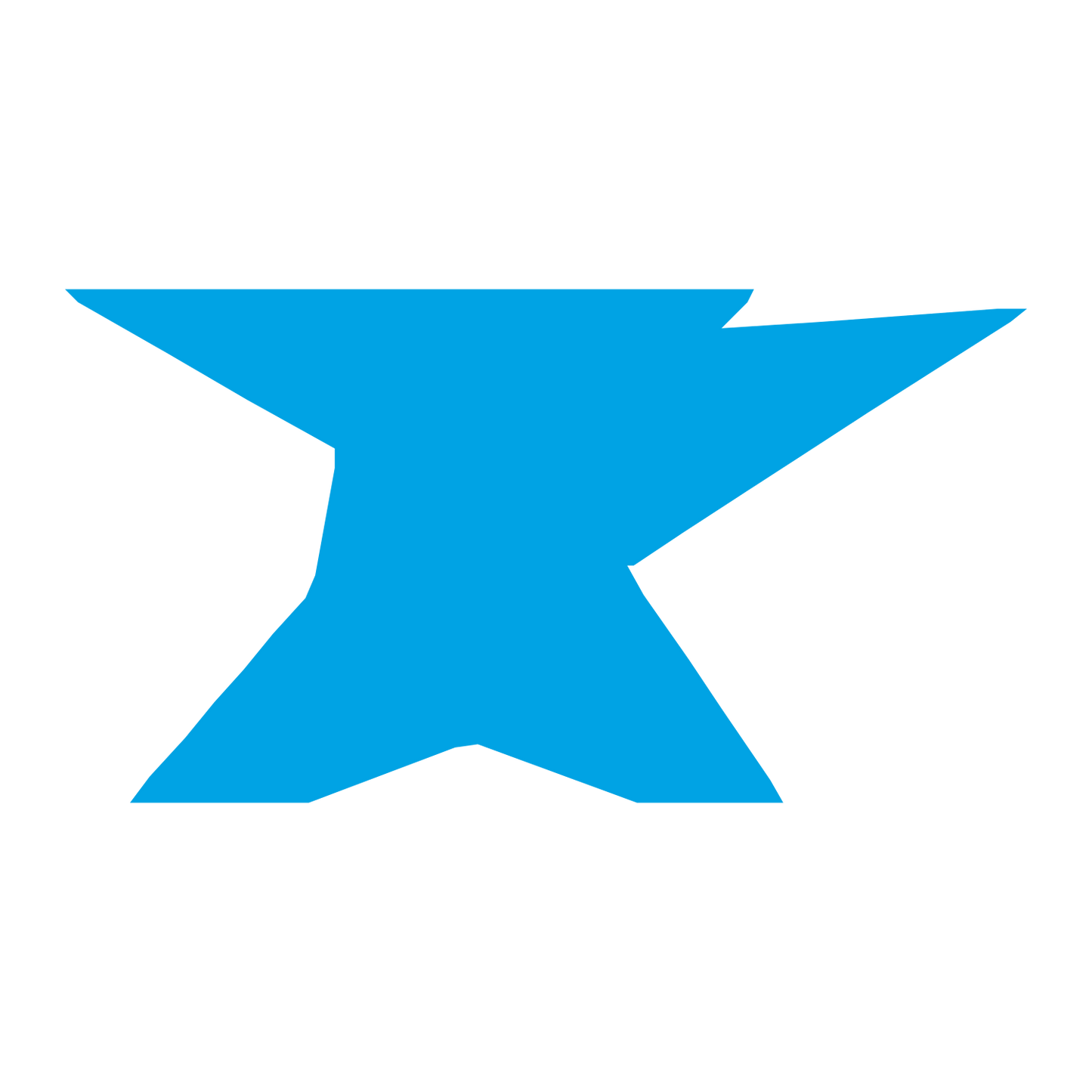Anvil Silhouette Logo #00a3e4