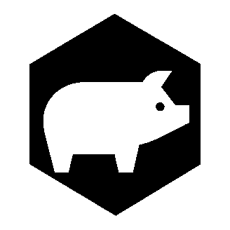 Pig Hexagon Badge Logo