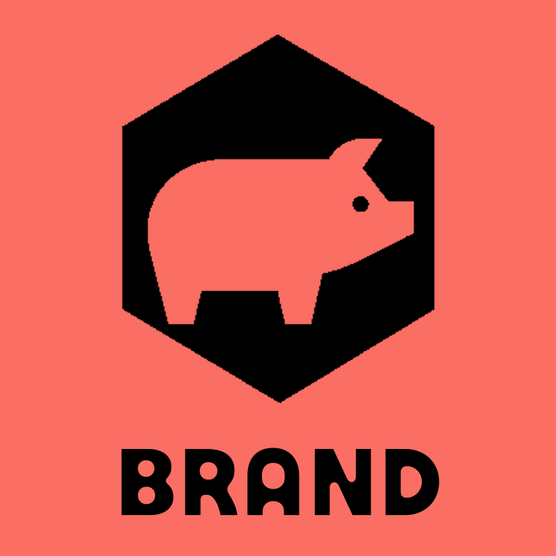 Pig Hexagon Badge Logo preview