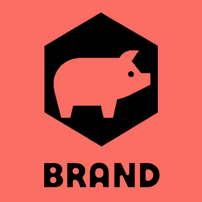 Pig Hexagon Badge Logo preview