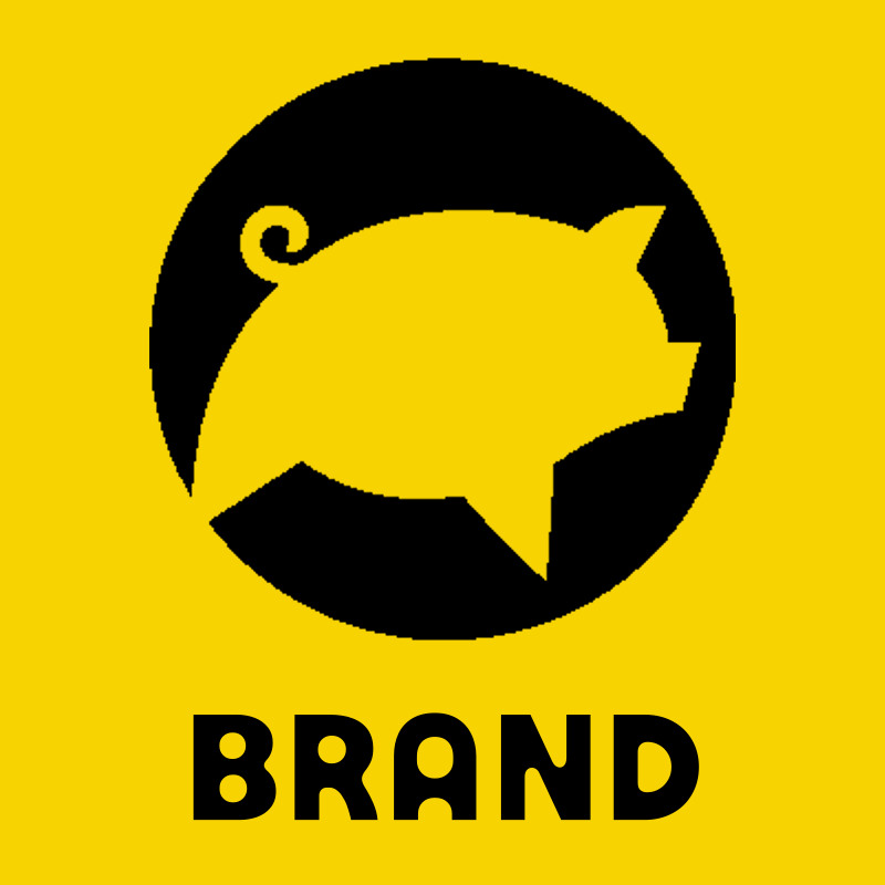 Negative Space Pig Logo preview