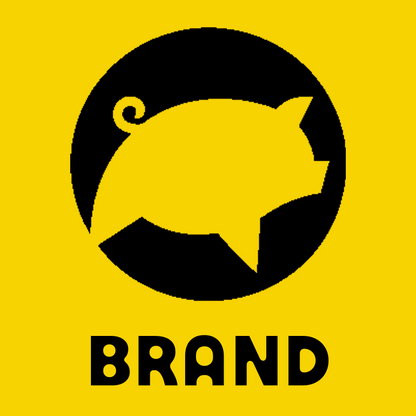 Negative Space Pig Logo preview