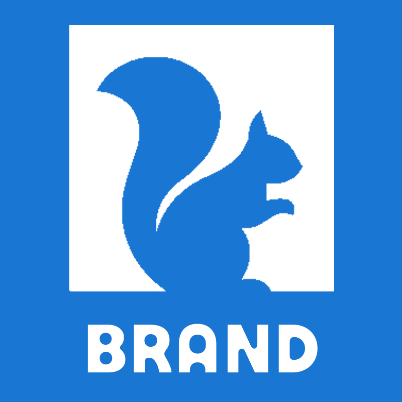 Negative Space Squirrel Logo preview