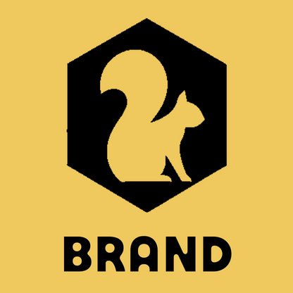 Squirrel Hexagon Badge Logo preview