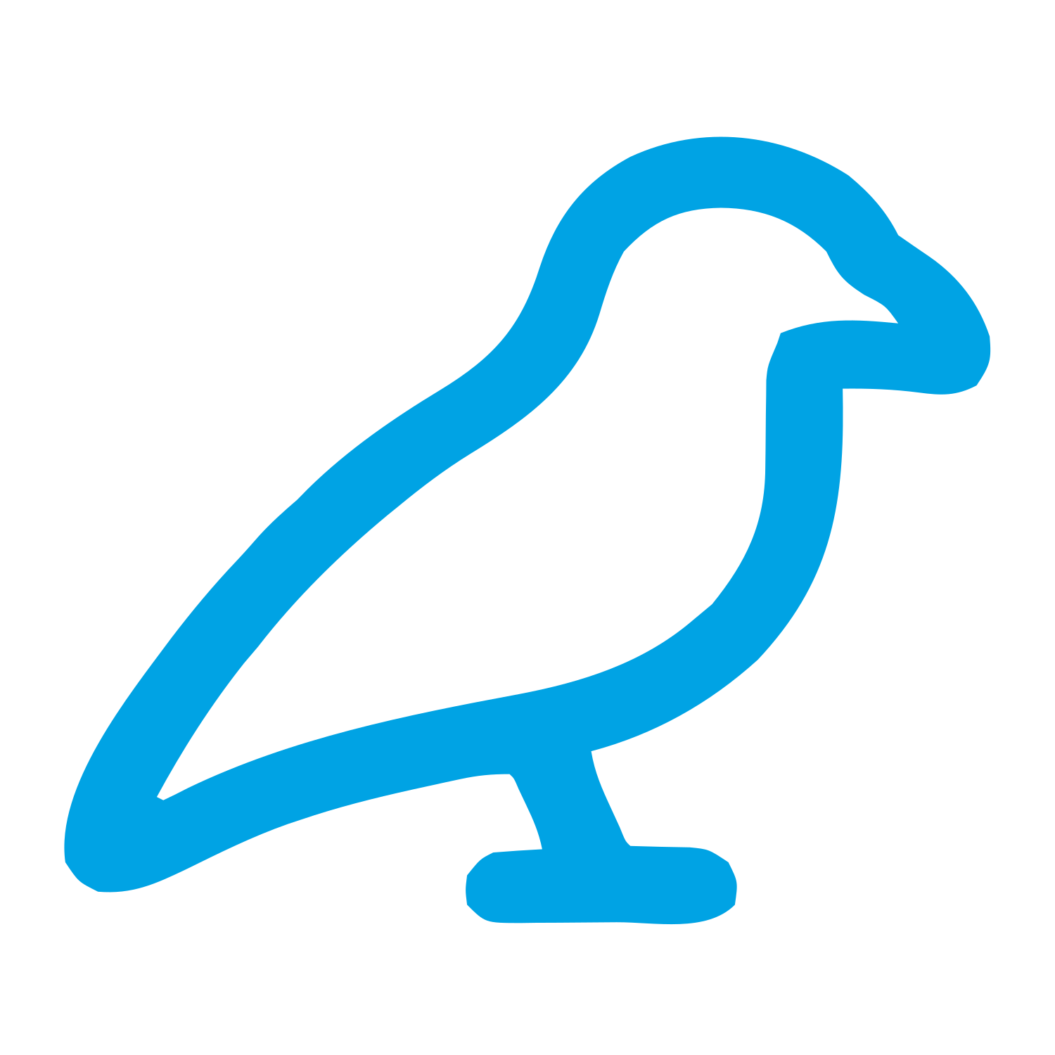 Monoline Crow Logo #00a3e4