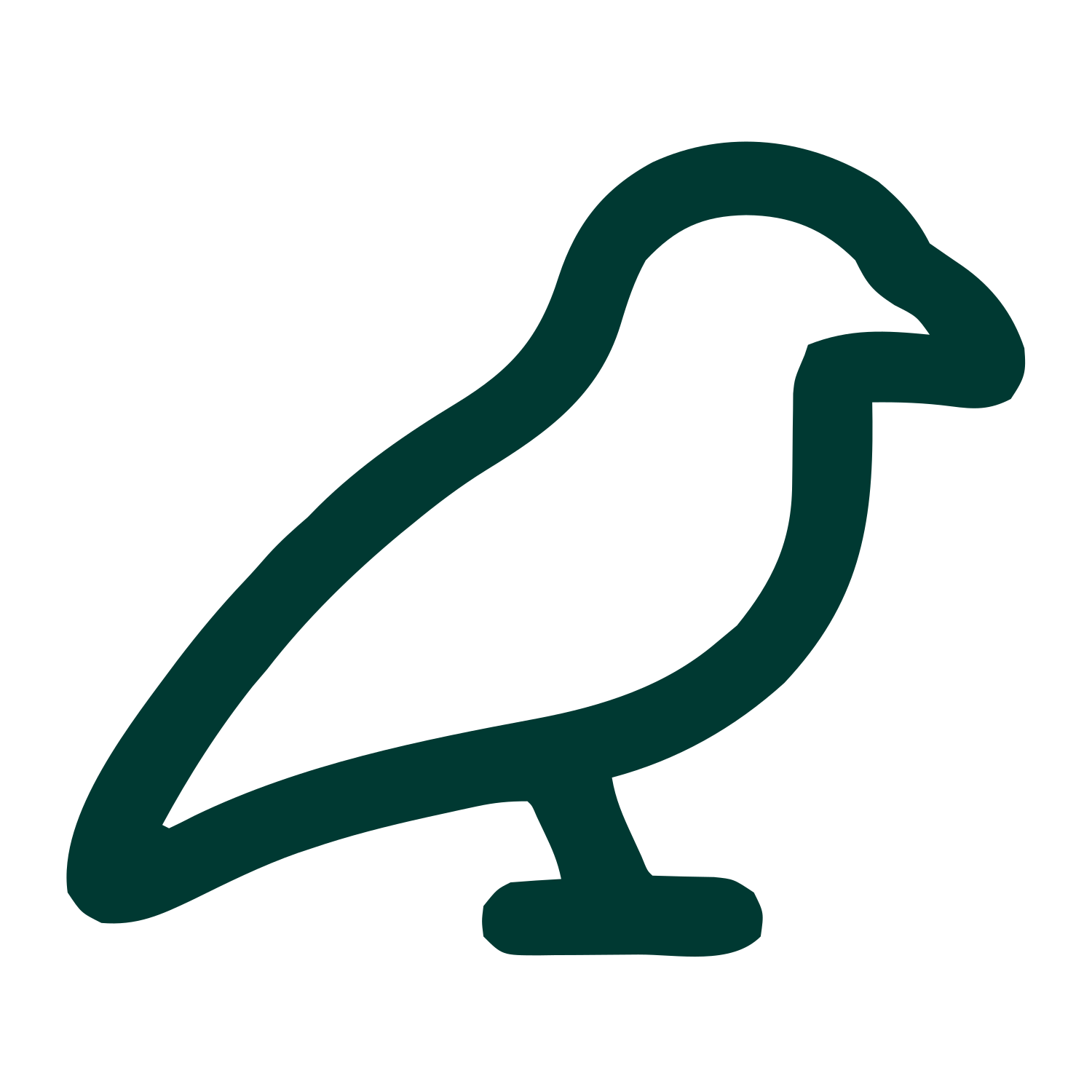 Monoline Crow Logo #003932