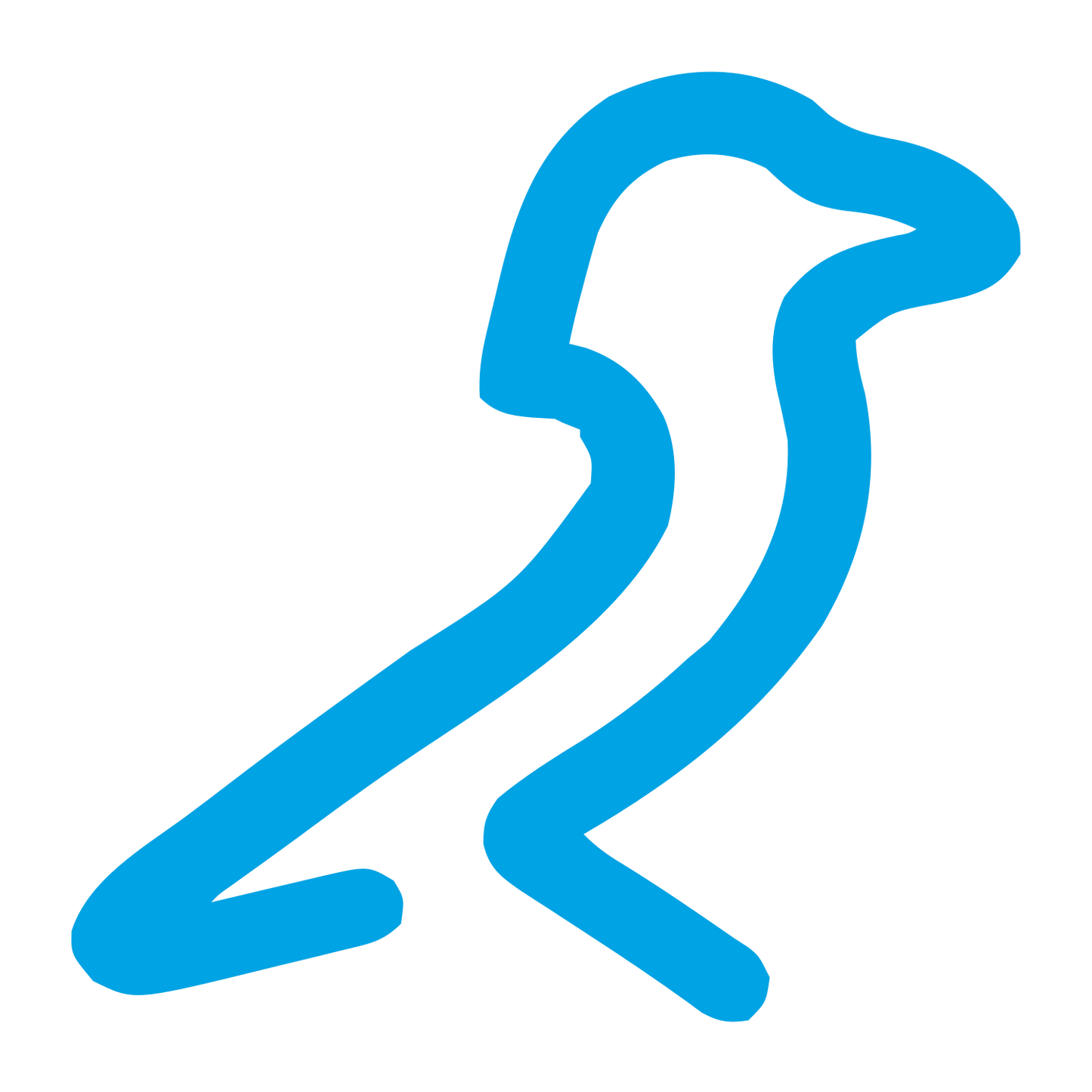 Monoline Crow Logo #00a3e4