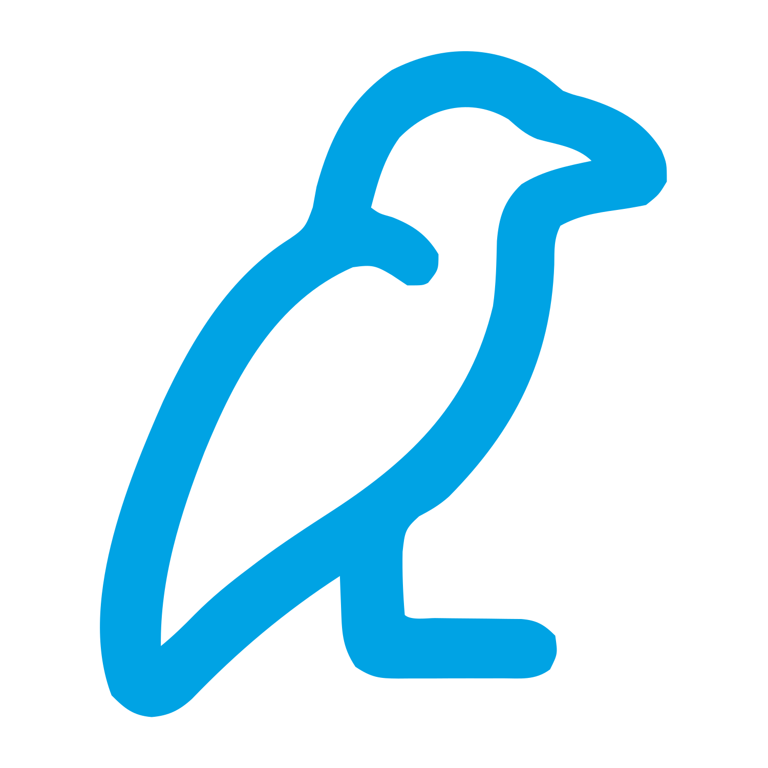 Monoline Crow Logo #00a3e4