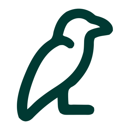 Monoline Crow Logo #003932