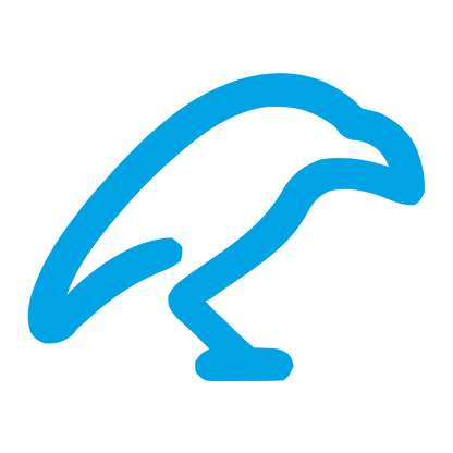 Monoline Crow Logo #00a3e4