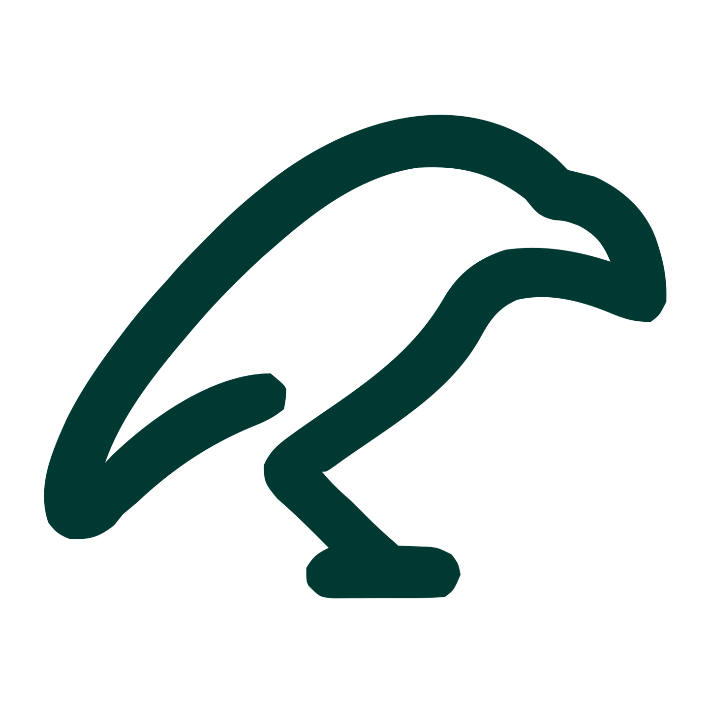 Monoline Crow Logo #003932