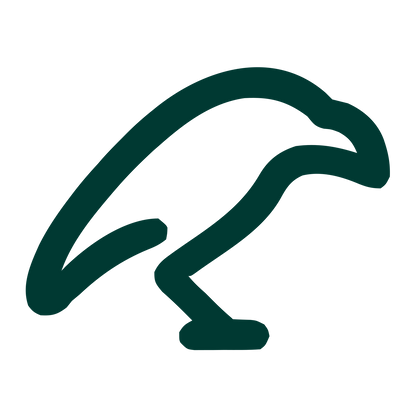 Monoline Crow Logo #003932