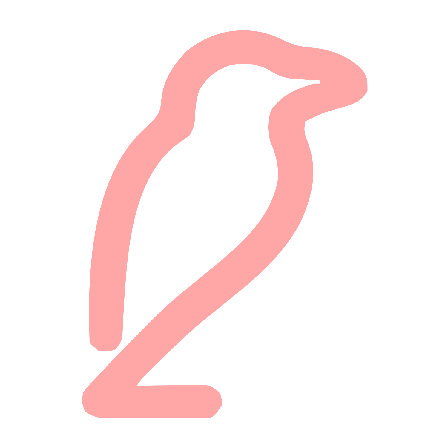 Monoline Crow Logo #ffa6a6