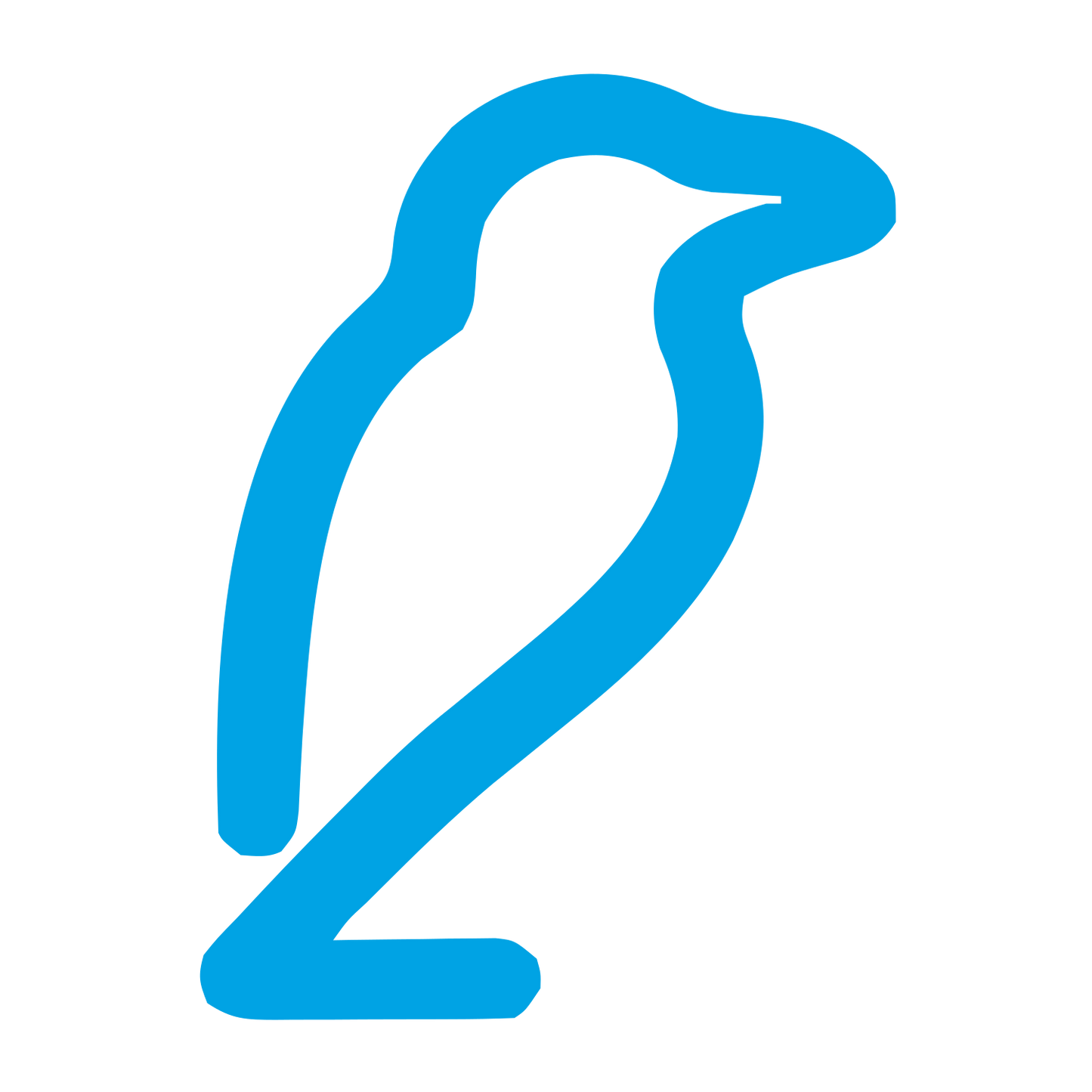 Monoline Crow Logo #00a3e4