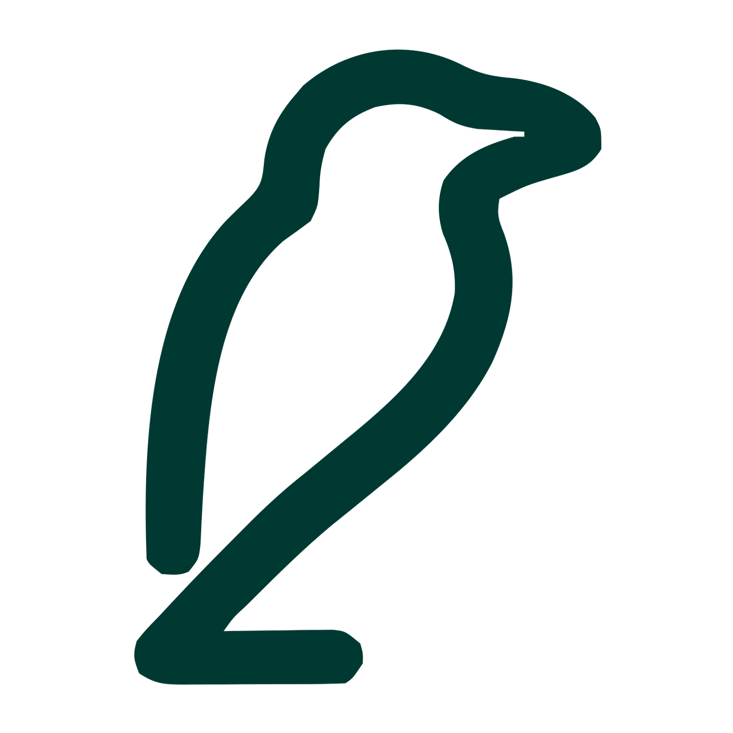 Monoline Crow Logo #003932