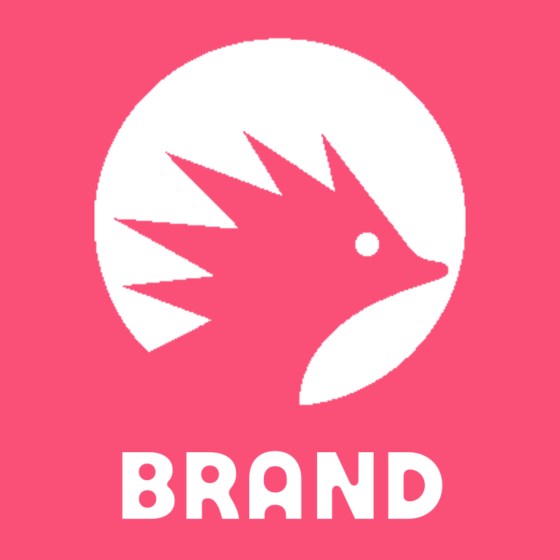 Hedgehog Circle Negative Space Logo preview