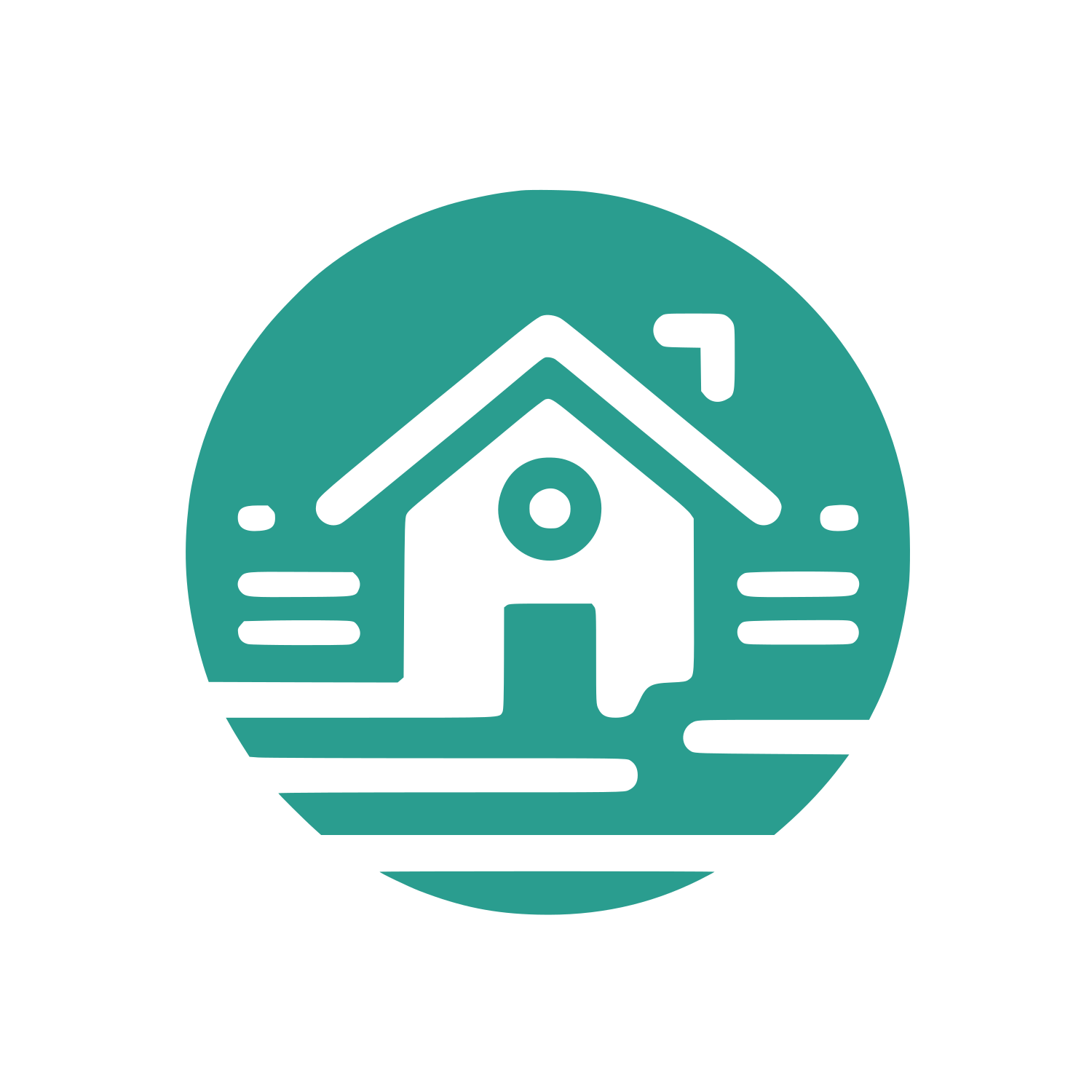 House in Circle Logo #2A9D8F