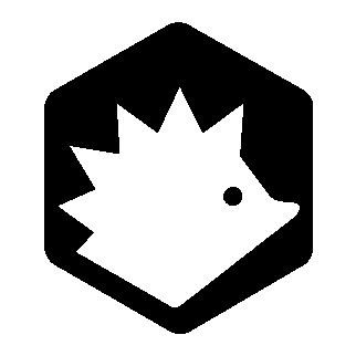 Hedgehog Hexagon Badge Logo