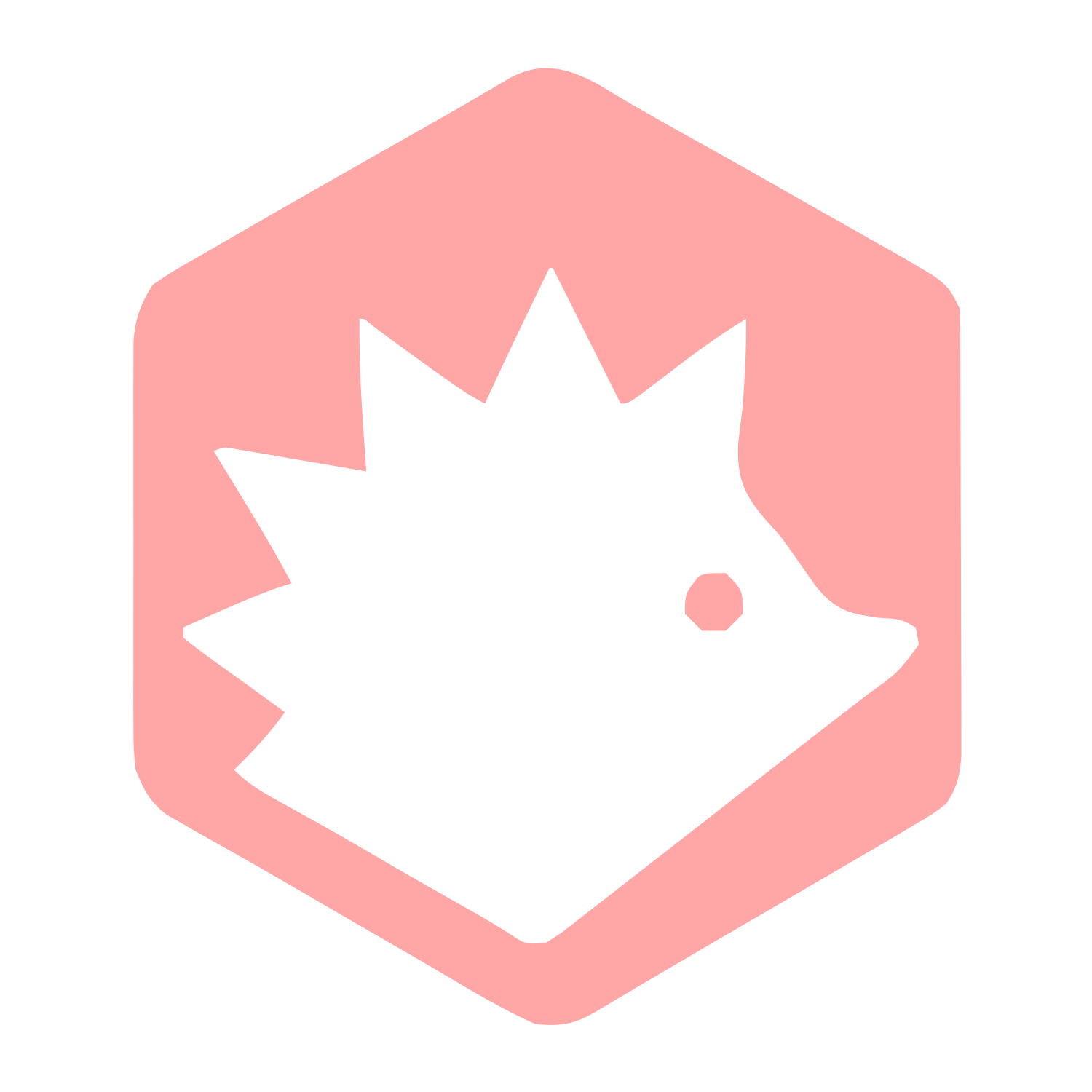 Hedgehog Hexagon Badge Logo #ffa6a6
