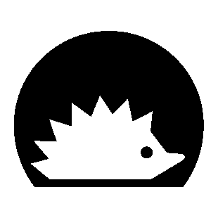 Hedgehog Negative Space Logo