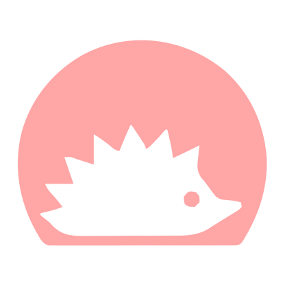 Hedgehog Negative Space Logo #ffa6a6