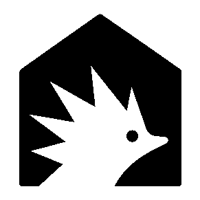 Hedgehog House Negative Space Logo