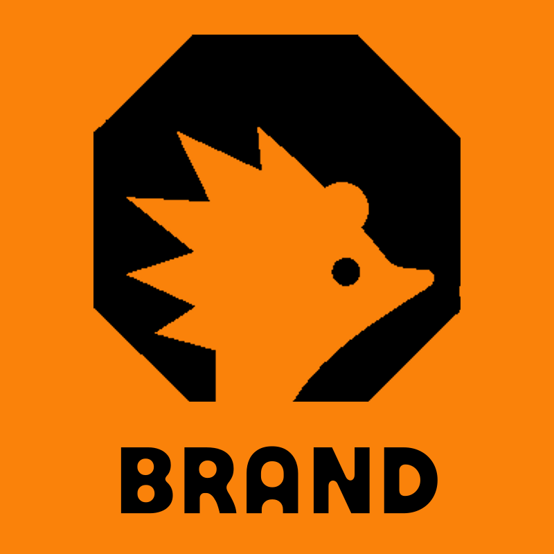 Hedgehog Octagon Negative Space Logo preview