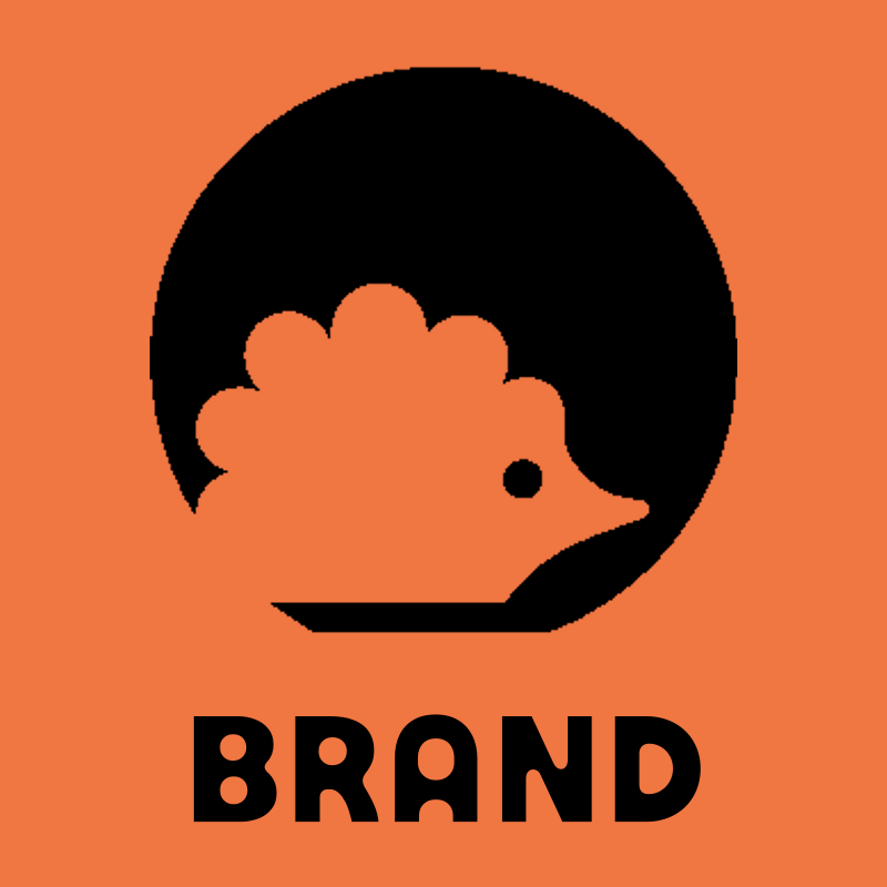 Hedgehog Circle Negative Space Logo preview