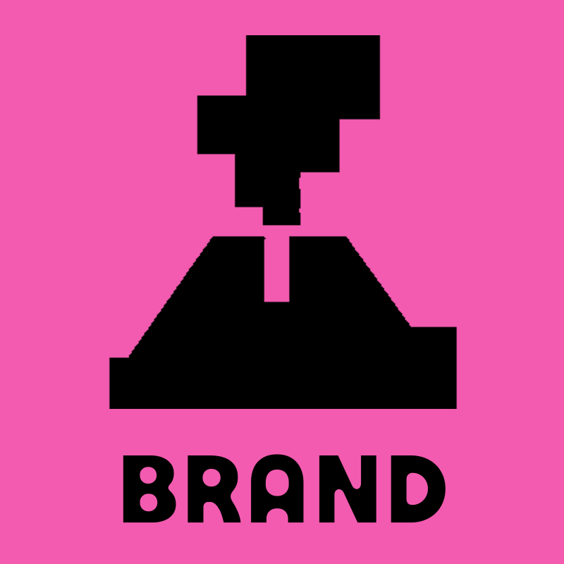 Brutalist Volcano Eruption Logo preview