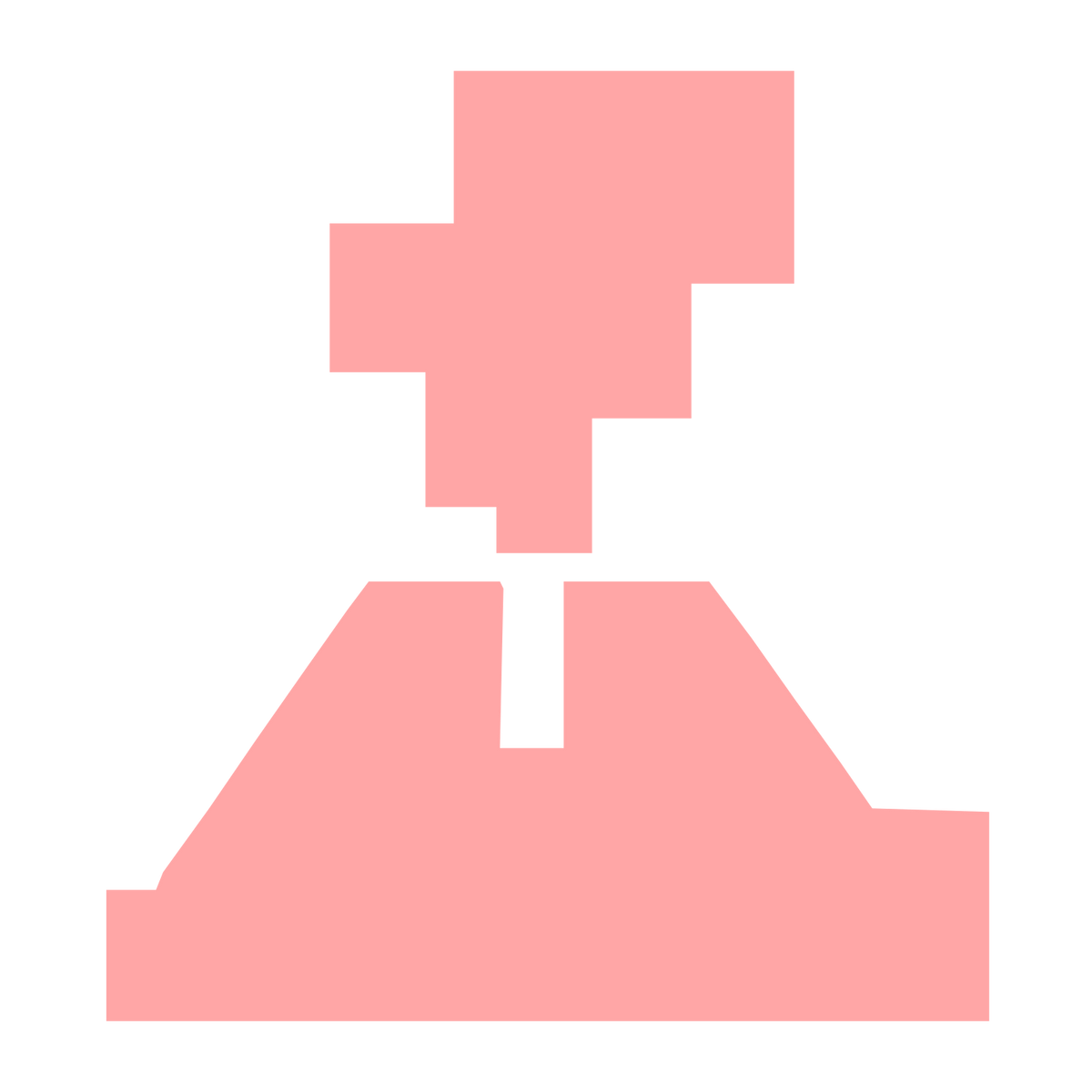 Brutalist Volcano Eruption Logo #ffa6a6