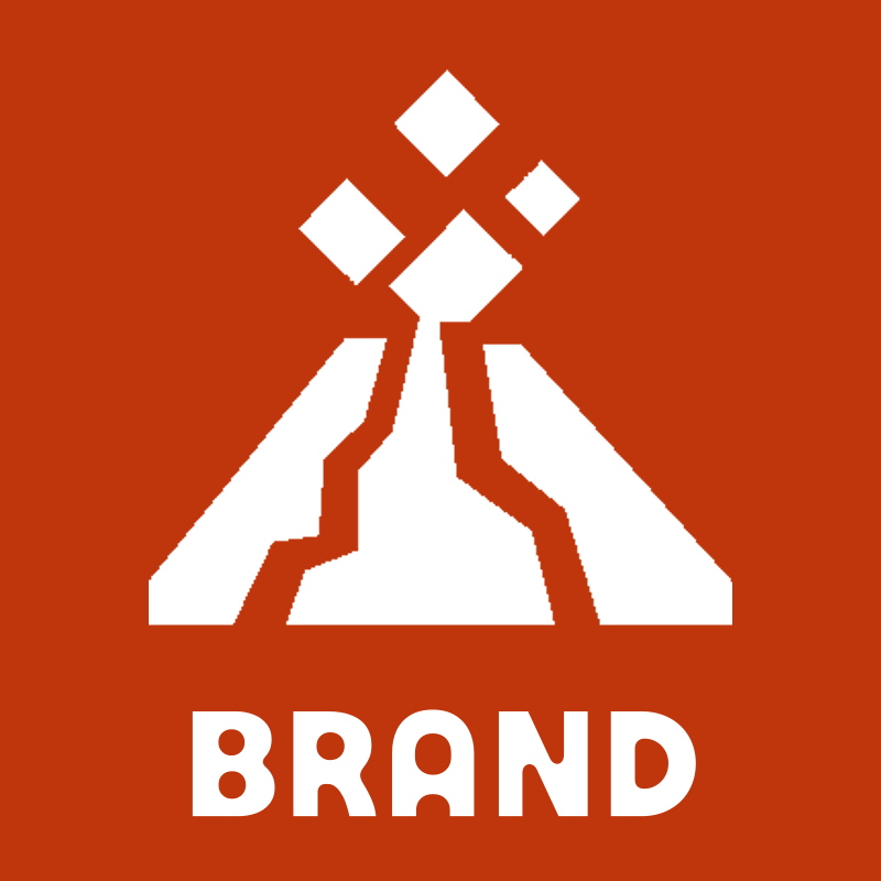 Brutalist Volcano Eruption Logo preview