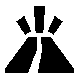Erupting Volcano Ray Logo