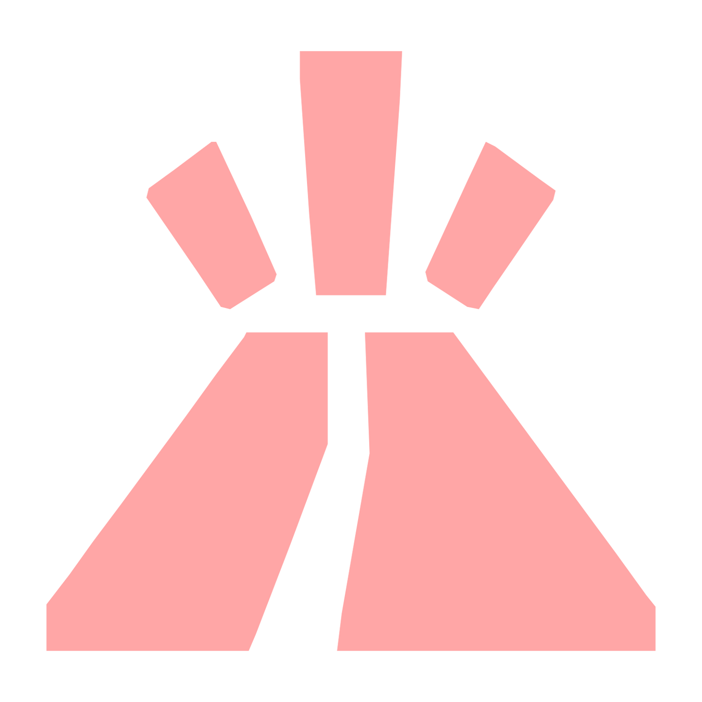 Erupting Volcano Ray Logo #ffa6a6