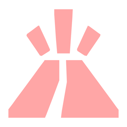 Erupting Volcano Ray Logo #ffa6a6