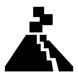 Pixel Volcano Eruption Logo