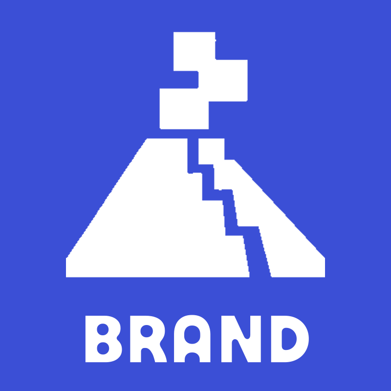Pixel Volcano Eruption Logo preview