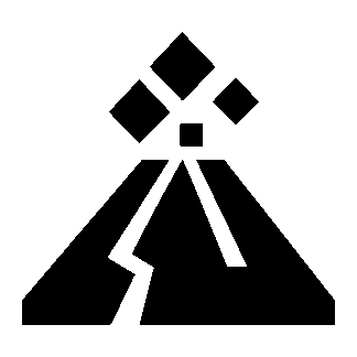 Brutalist Volcano Summit Logo