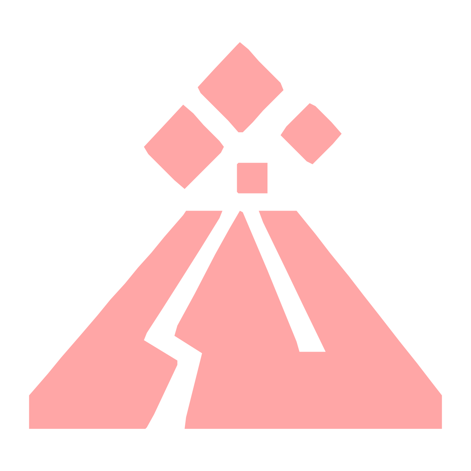 Brutalist Volcano Summit Logo #ffa6a6