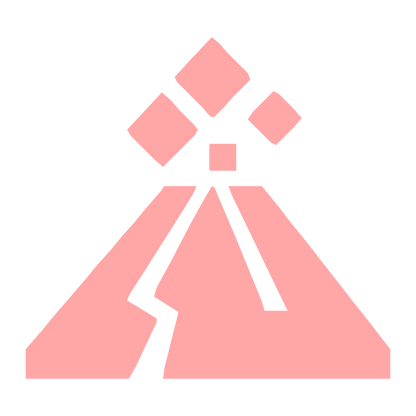 Brutalist Volcano Summit Logo #ffa6a6