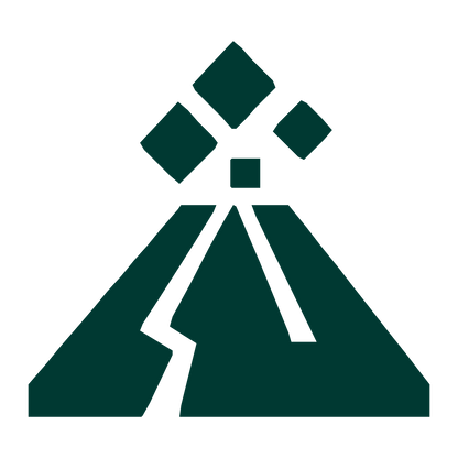 Brutalist Volcano Summit Logo #003932