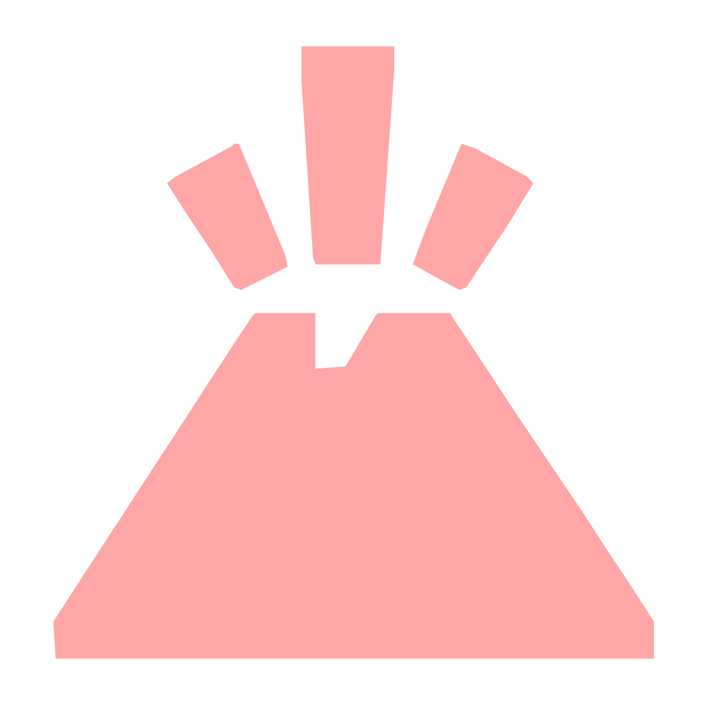 Erupting Volcano Logo #ffa6a6
