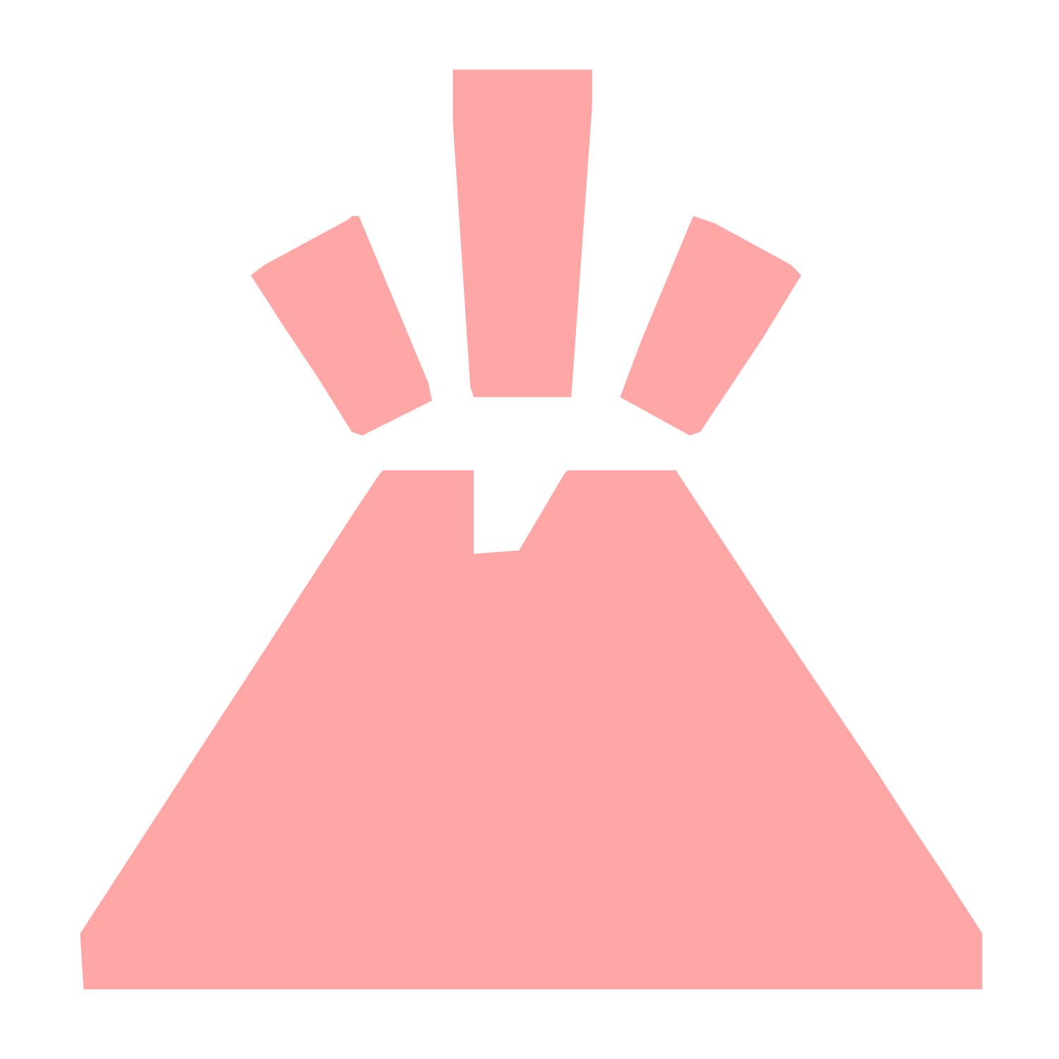 Erupting Volcano Logo #ffa6a6