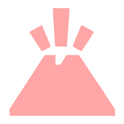 Erupting Volcano Logo #ffa6a6