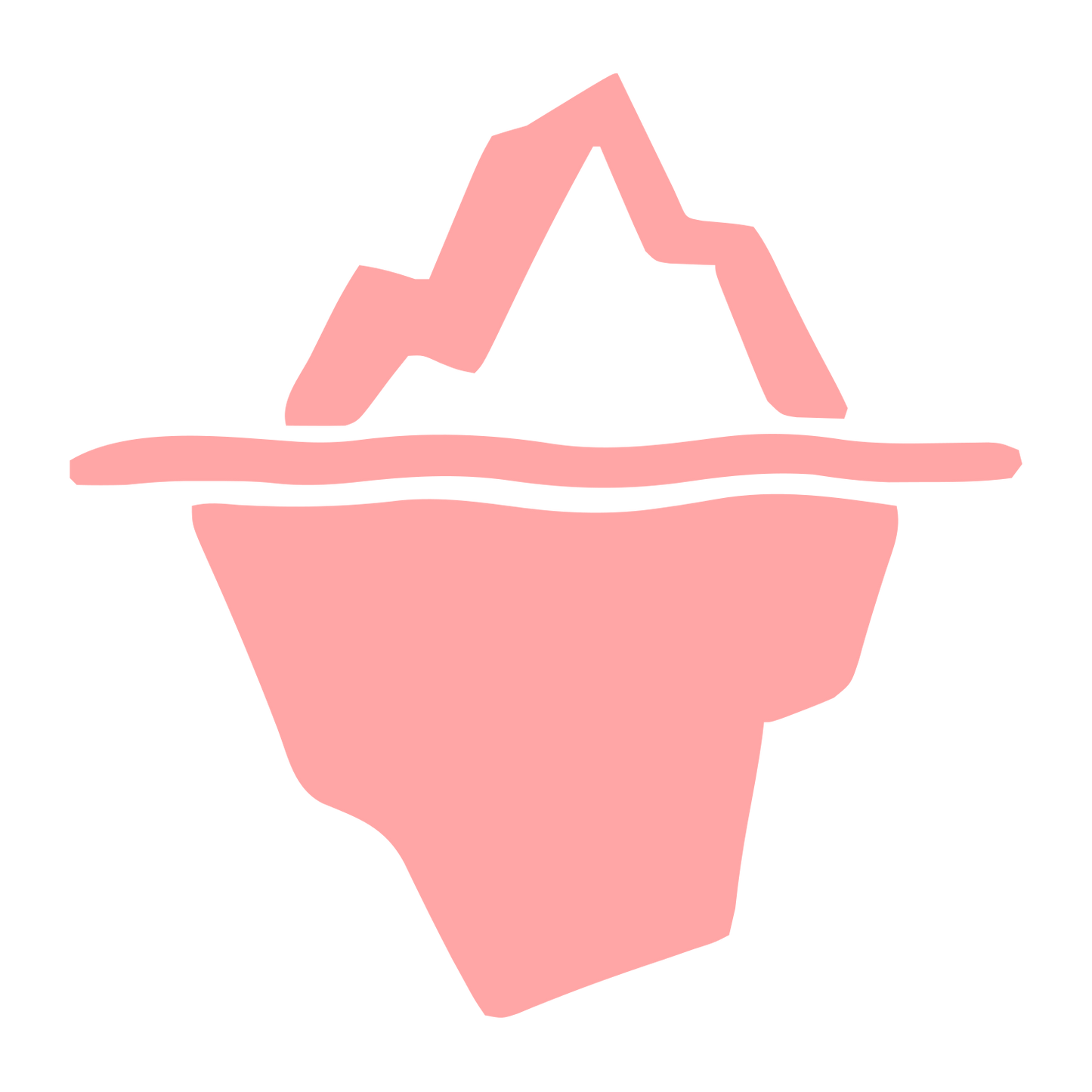 Iceberg Above Below Logo #ffa6a6